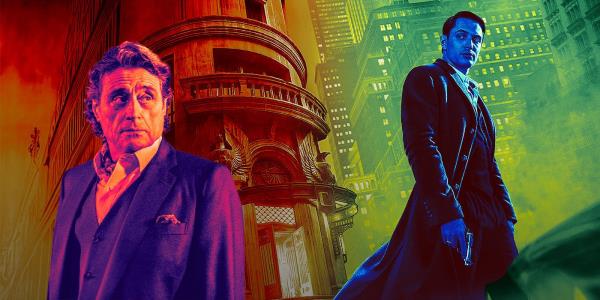 Ian McShane in John Wick in red and The Co<em></em>ntinental in green