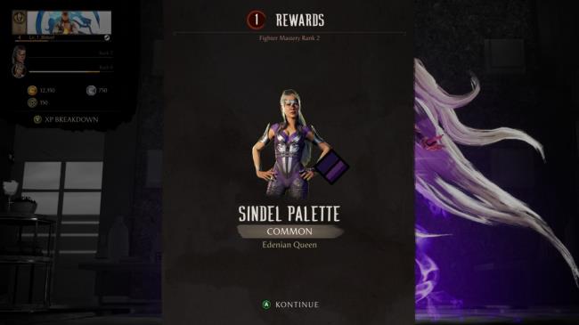 Unlocking Sindel's Edenian Queen palette in Mortal Kombat 1.