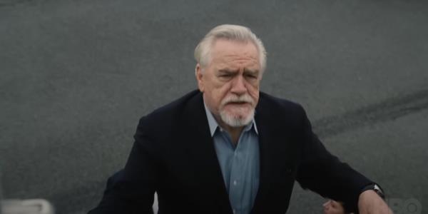 Logan Roy looking gruff in Succession season 4 episode 3.
