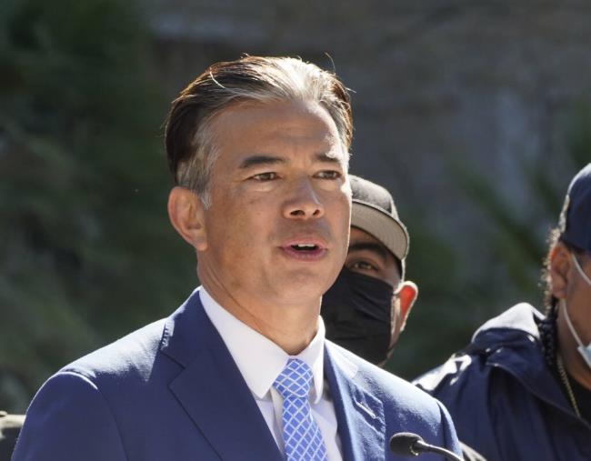 FILE - California Attorney General Rob Bo<em></em>nta speaks at a news co<em></em>nference at the Capitol in Sacramento, Calif., Feb. 23, 2022. (AP Photo/Rich Pedroncelli, File)